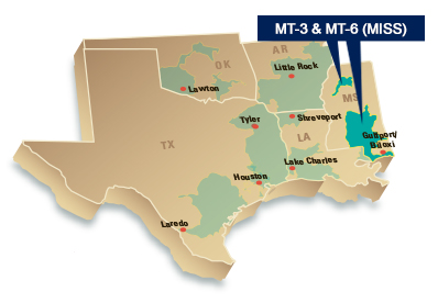 Transportation Services area map Mississippi