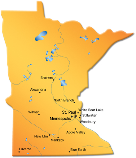 Areas Serviced by Home Service Plus of Minnesota