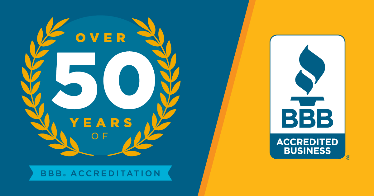 50+ years BBB Accredited Business