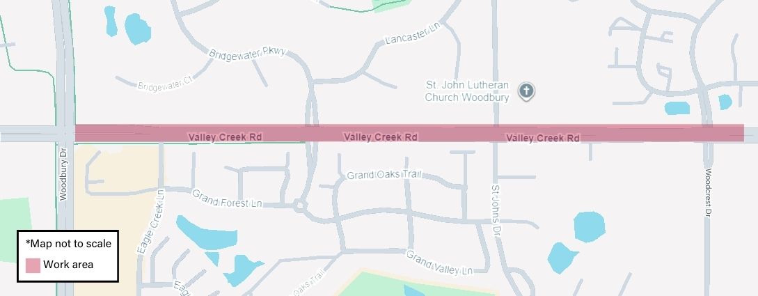 Valley Creek Rd work area