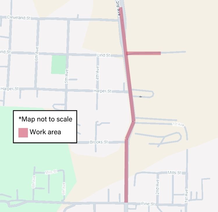 Mankato 3rd Ave work area