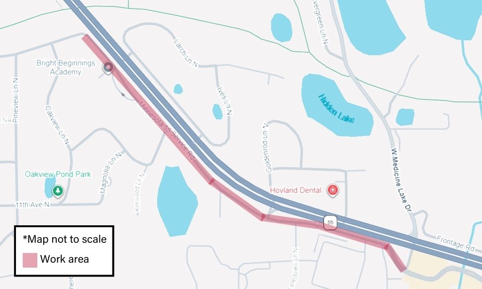 Highway 55 Plymouth work area