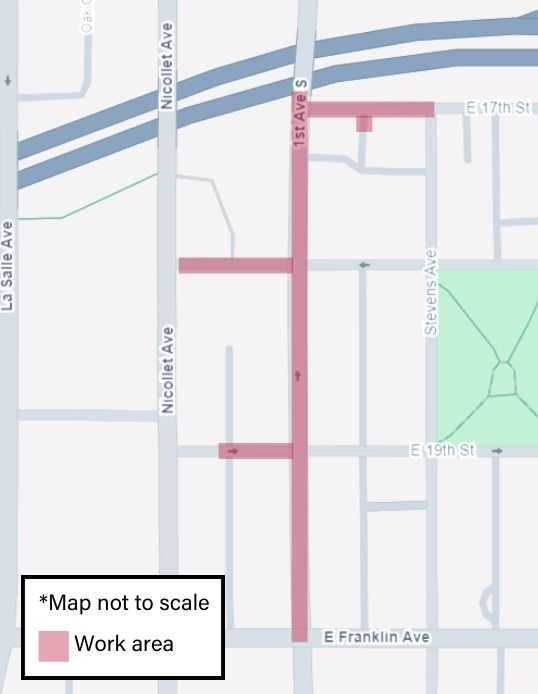 Steven's Square - Loring Heights - 1st Ave S work area