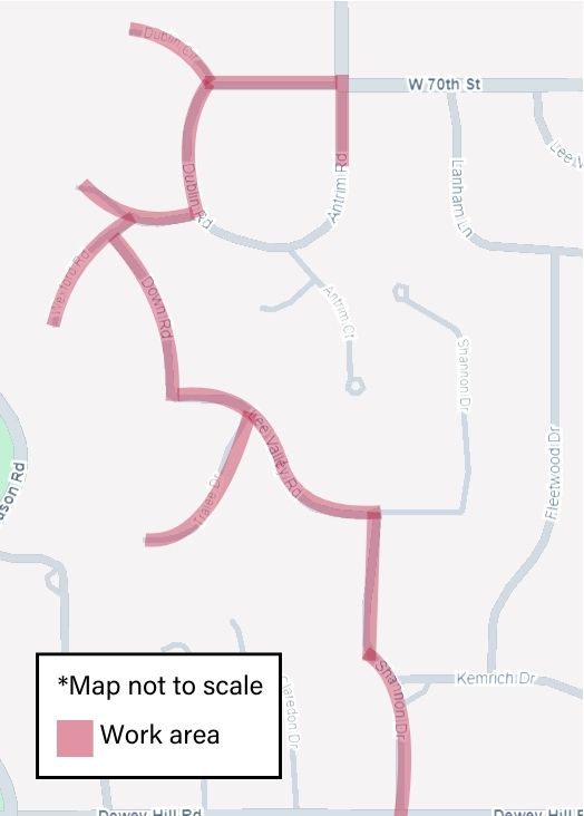 Prospect Knolls work area