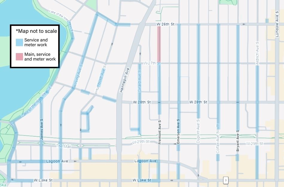 Whittier work area - West of Lyndale