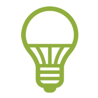 LED Light bulb icon