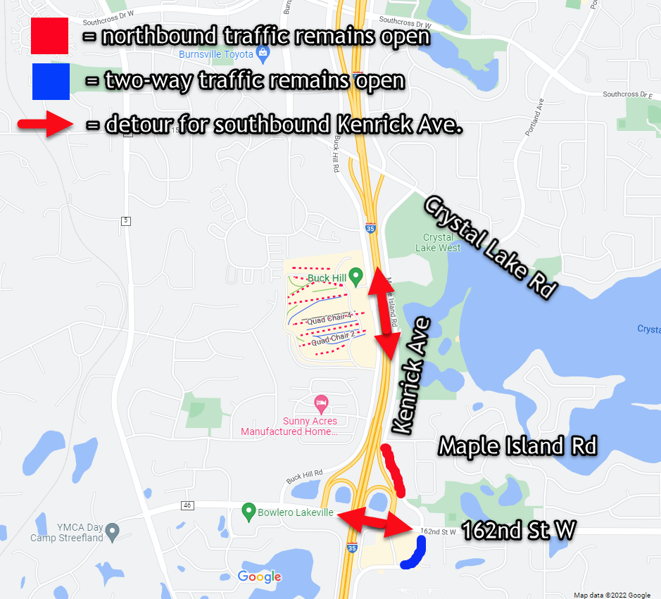 CNP Map of Lakeville Kenrick Ave Sept and detour.png