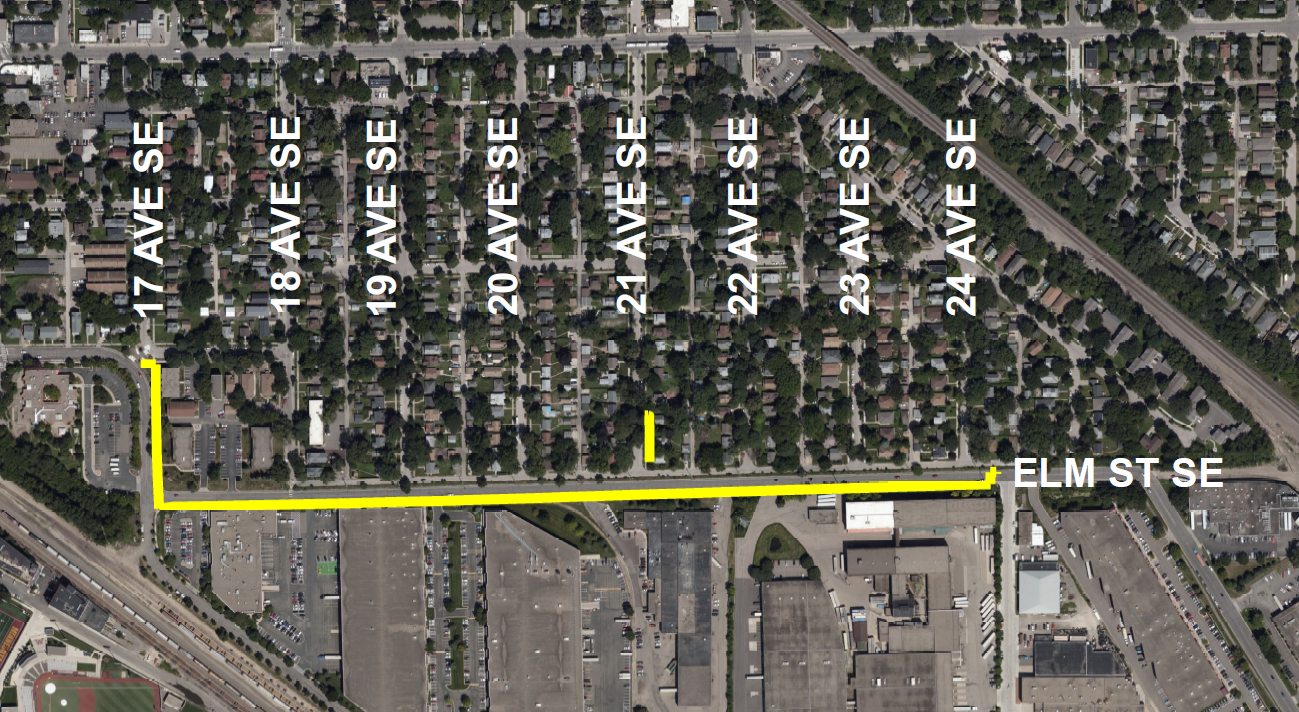 CenterPoint Energy's Map of Mpls Elm Street SE 88117468.png